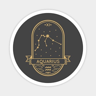 Aquarius Gold Sigil Magnet